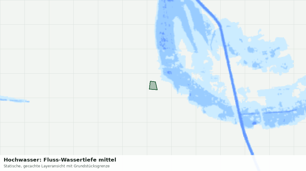 Statische Kartenansicht: Hochwasser: Fluss-Wassertiefe mittel