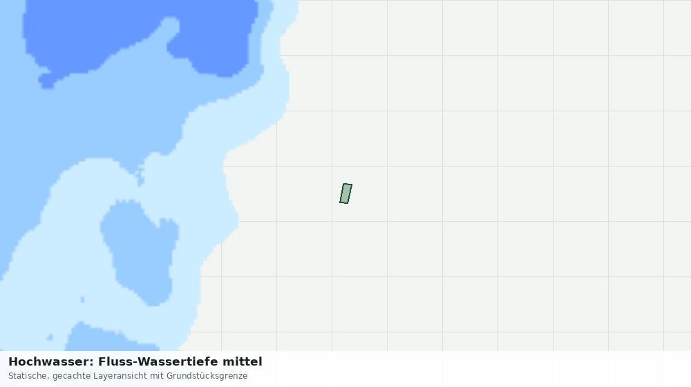 Statische Kartenansicht: Hochwasser: Fluss-Wassertiefe mittel