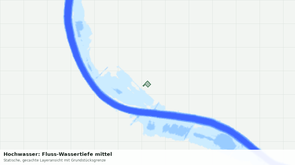 Statische Kartenansicht: Hochwasser: Fluss-Wassertiefe mittel