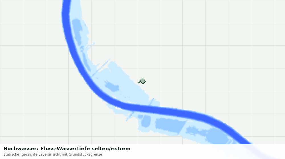 Statische Kartenansicht: Hochwasser: Fluss-Wassertiefe selten/extrem