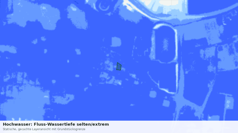 Statische Kartenansicht: Hochwasser: Fluss-Wassertiefe selten/extrem