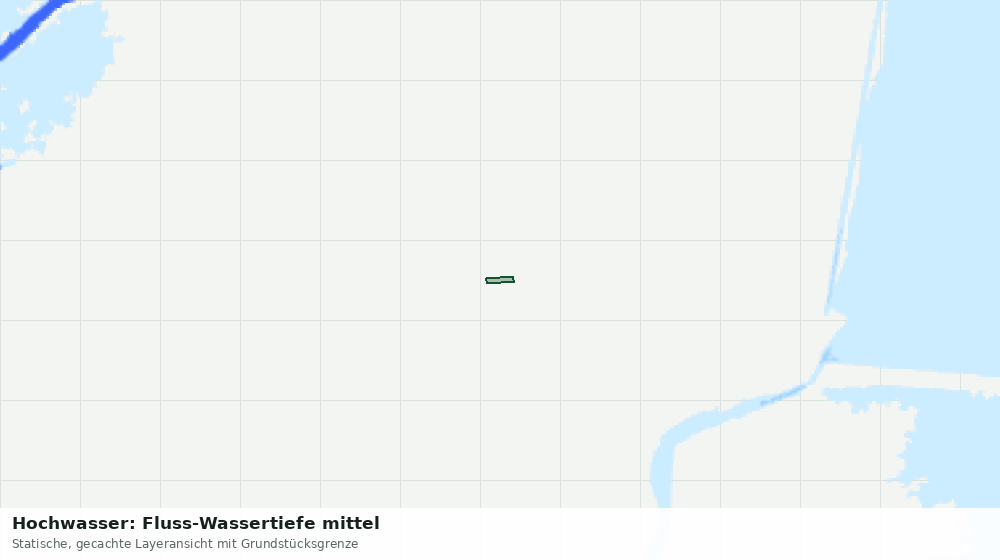 Statische Kartenansicht: Hochwasser: Fluss-Wassertiefe mittel