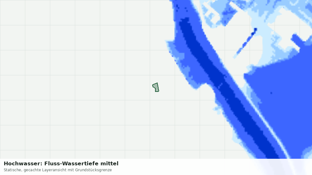 Statische Kartenansicht: Hochwasser: Fluss-Wassertiefe mittel