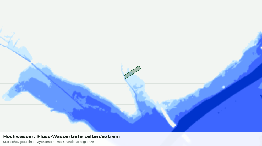 Statische Kartenansicht: Hochwasser: Fluss-Wassertiefe selten/extrem