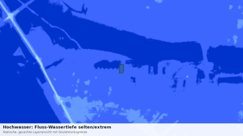 Statische Kartenansicht: Hochwasser: Fluss-Wassertiefe selten/extrem