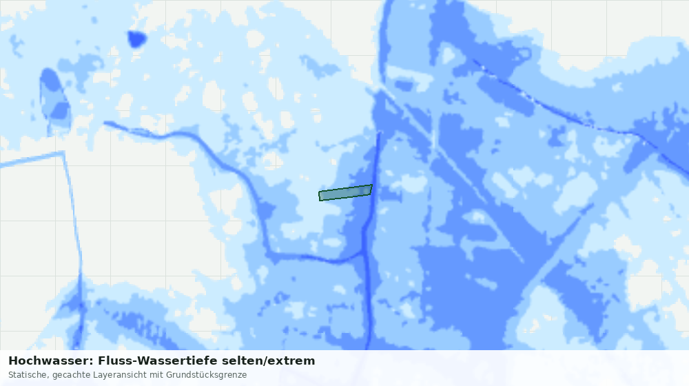 Statische Kartenansicht: Hochwasser: Fluss-Wassertiefe selten/extrem