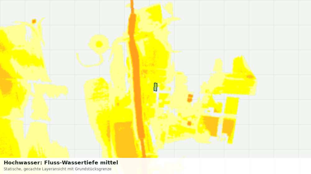 Statische Kartenansicht: Hochwasser: Fluss-Wassertiefe mittel