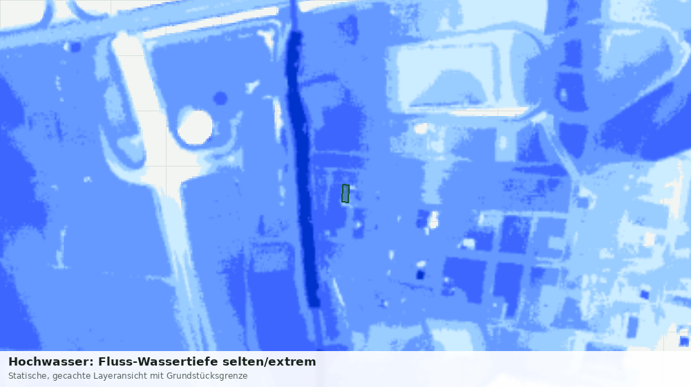 Statische Kartenansicht: Hochwasser: Fluss-Wassertiefe selten/extrem