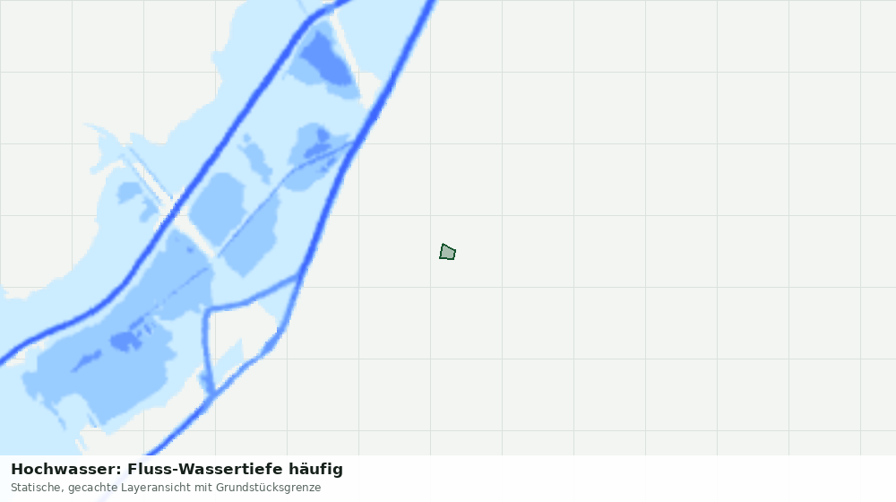 Statische Kartenansicht: Hochwasser: Fluss-Wassertiefe häufig