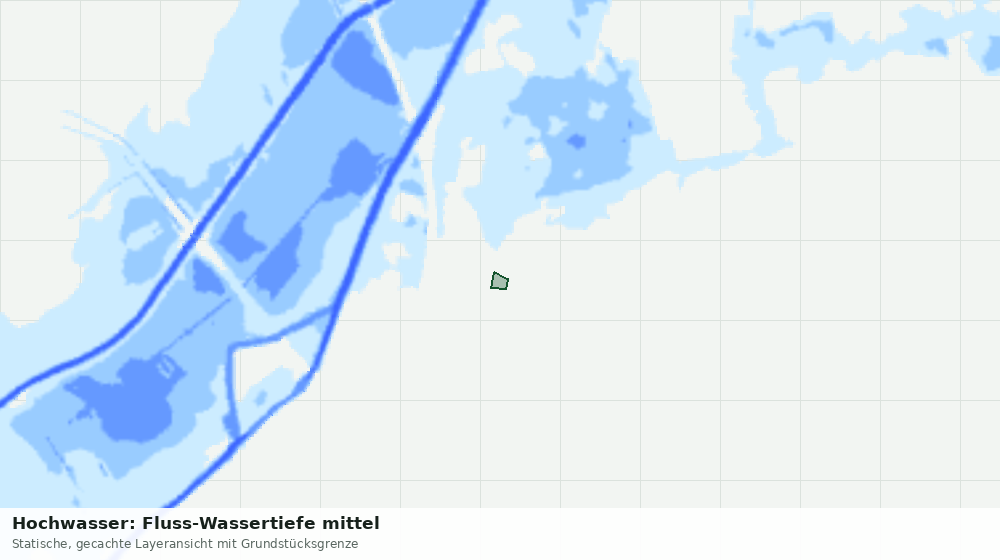 Statische Kartenansicht: Hochwasser: Fluss-Wassertiefe mittel