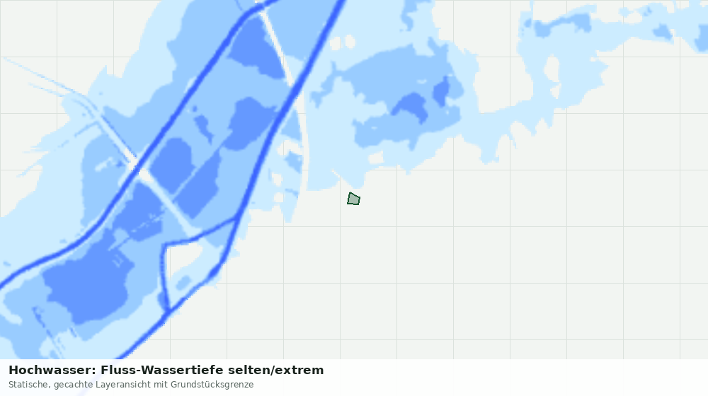 Statische Kartenansicht: Hochwasser: Fluss-Wassertiefe selten/extrem