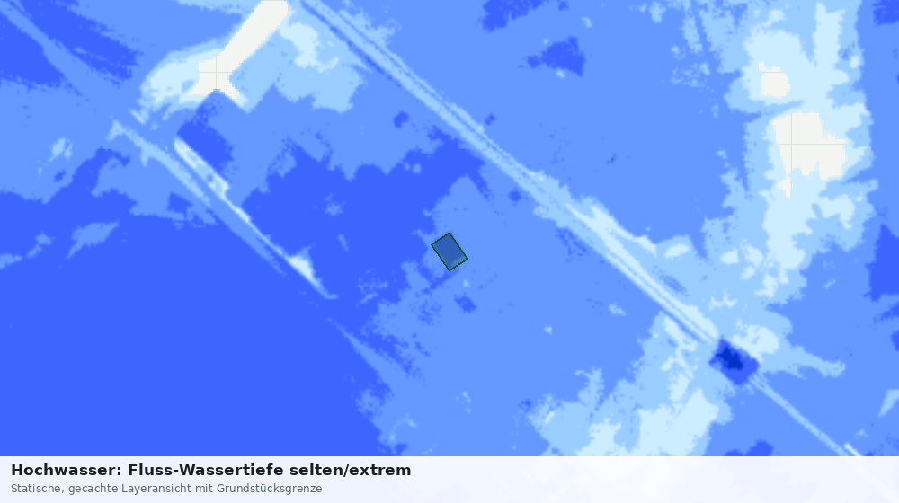 Statische Kartenansicht: Hochwasser: Fluss-Wassertiefe selten/extrem