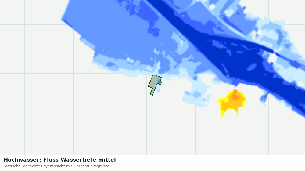Statische Kartenansicht: Hochwasser: Fluss-Wassertiefe mittel