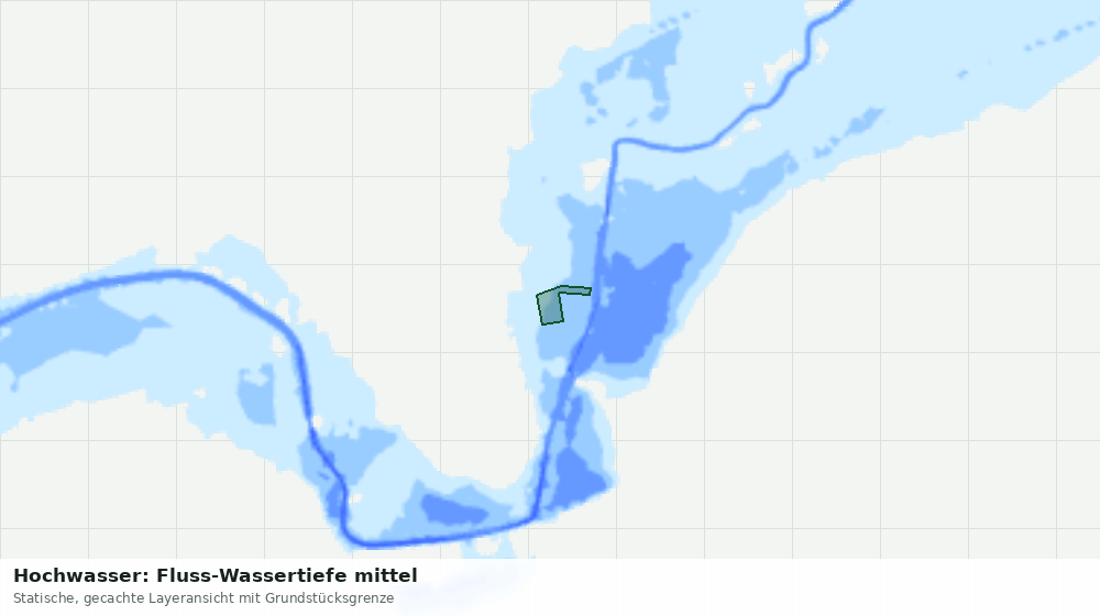 Statische Kartenansicht: Hochwasser: Fluss-Wassertiefe mittel