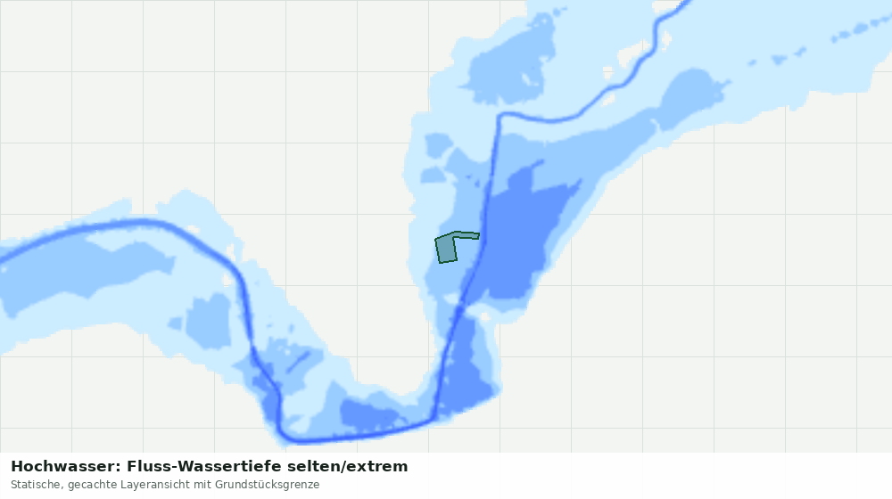Statische Kartenansicht: Hochwasser: Fluss-Wassertiefe selten/extrem