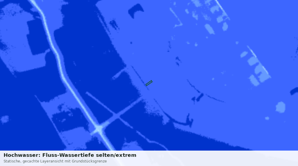 Statische Kartenansicht: Hochwasser: Fluss-Wassertiefe selten/extrem