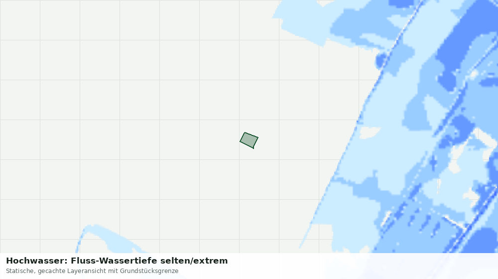 Statische Kartenansicht: Hochwasser: Fluss-Wassertiefe selten/extrem