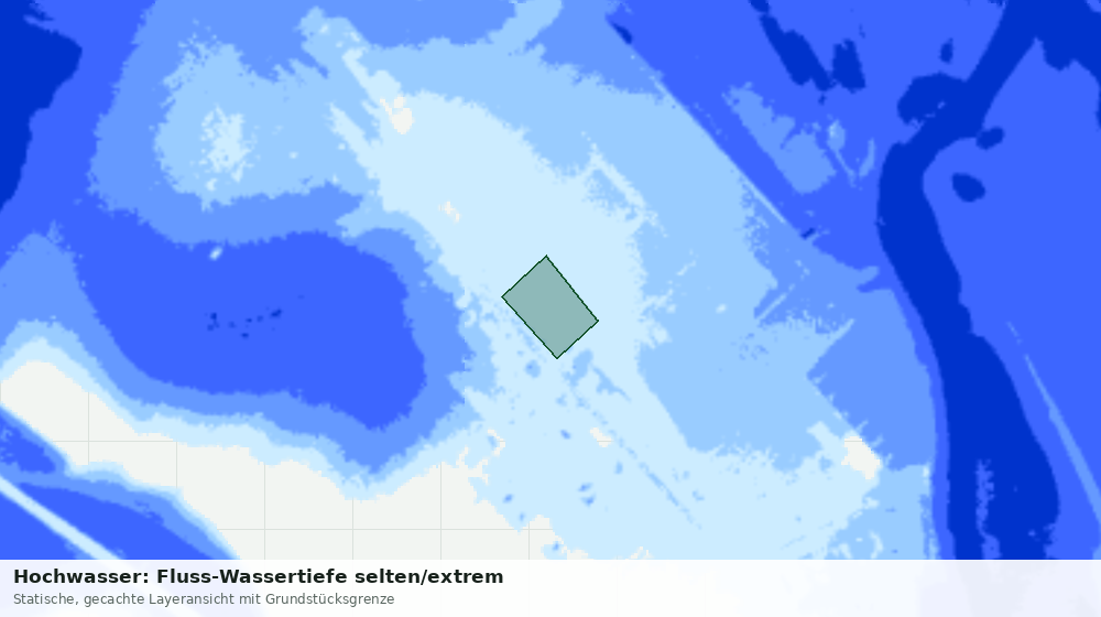 Statische Kartenansicht: Hochwasser: Fluss-Wassertiefe selten/extrem