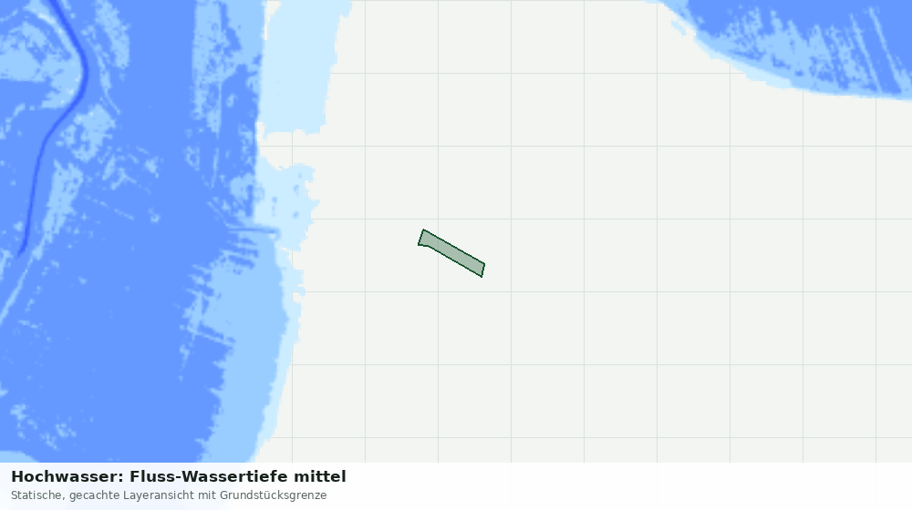 Statische Kartenansicht: Hochwasser: Fluss-Wassertiefe mittel