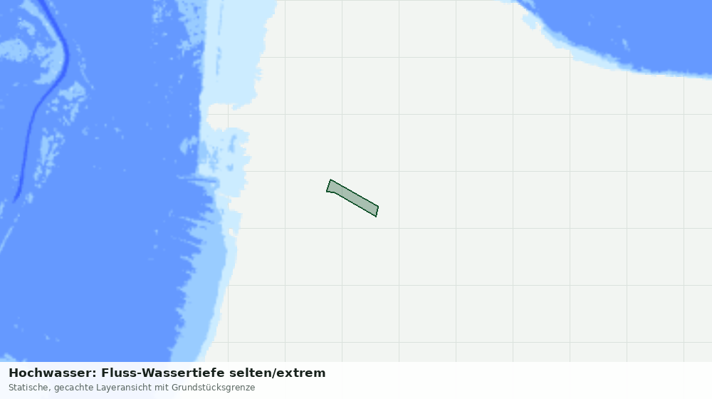 Statische Kartenansicht: Hochwasser: Fluss-Wassertiefe selten/extrem