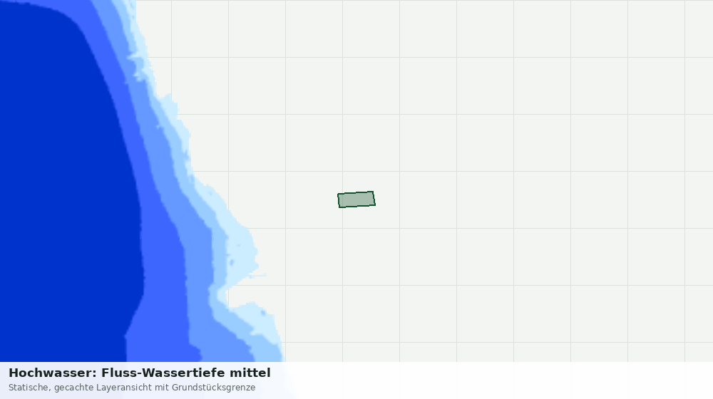Statische Kartenansicht: Hochwasser: Fluss-Wassertiefe mittel
