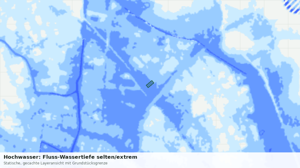 Statische Kartenansicht: Hochwasser: Fluss-Wassertiefe selten/extrem
