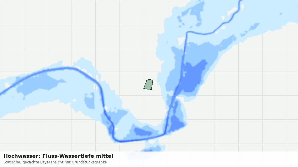 Statische Kartenansicht: Hochwasser: Fluss-Wassertiefe mittel