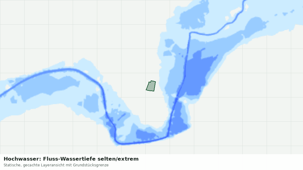 Statische Kartenansicht: Hochwasser: Fluss-Wassertiefe selten/extrem