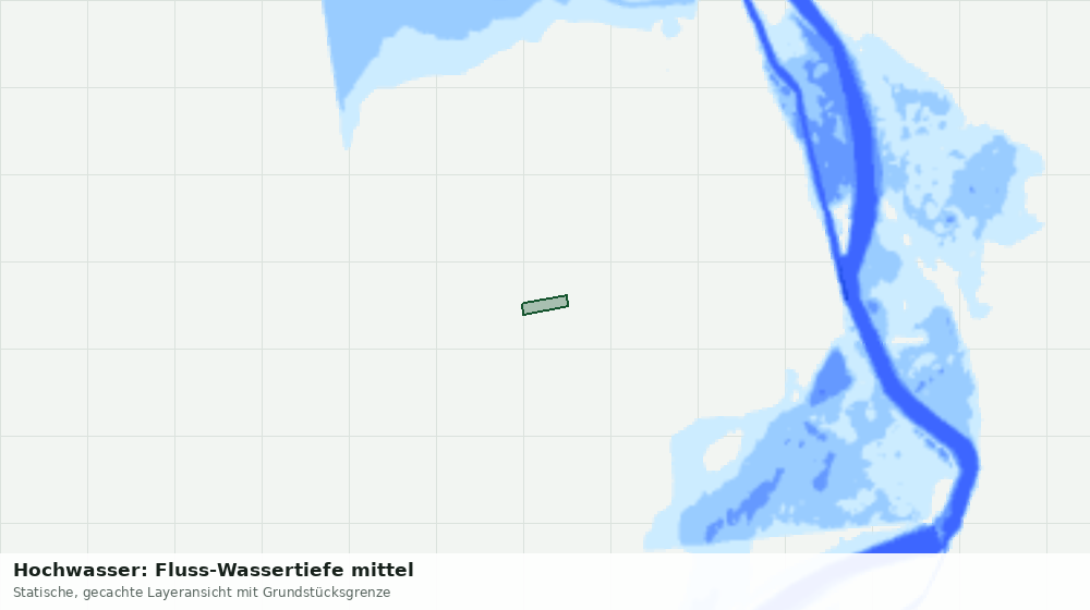 Statische Kartenansicht: Hochwasser: Fluss-Wassertiefe mittel