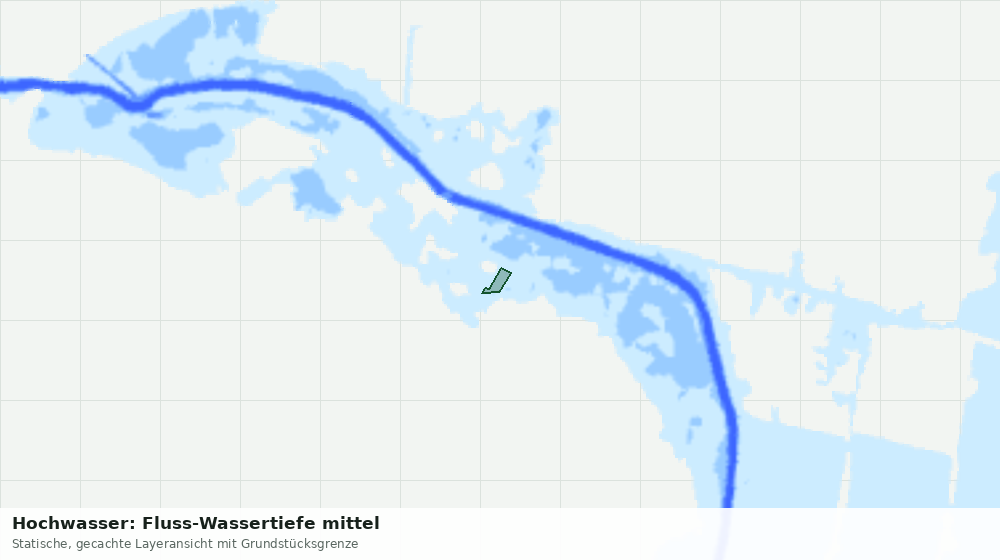 Statische Kartenansicht: Hochwasser: Fluss-Wassertiefe mittel