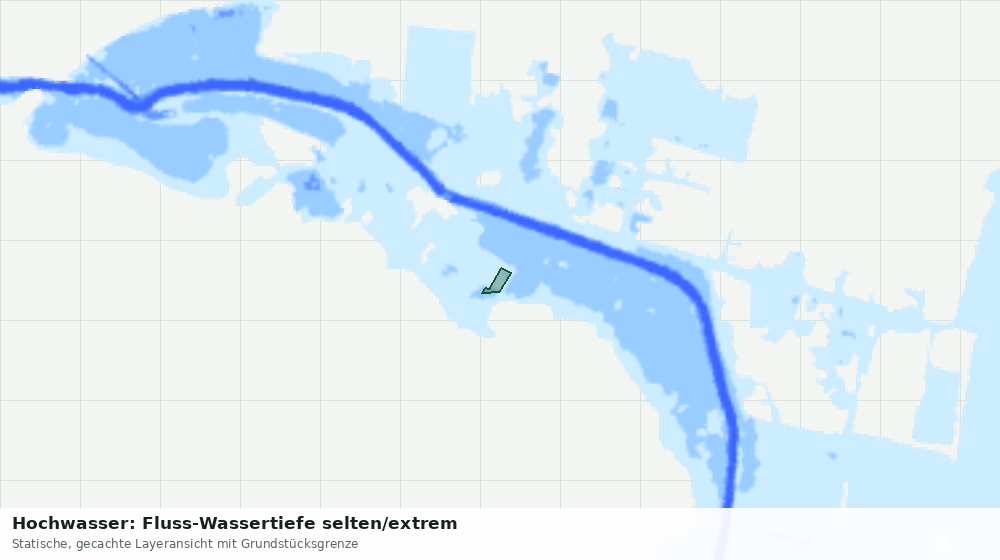 Statische Kartenansicht: Hochwasser: Fluss-Wassertiefe selten/extrem