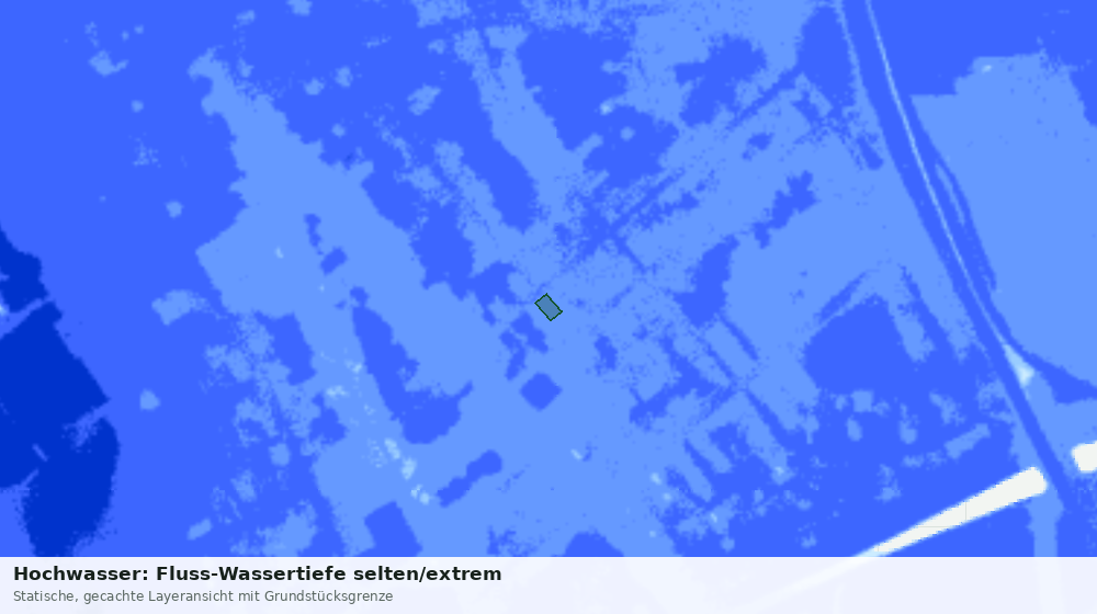 Statische Kartenansicht: Hochwasser: Fluss-Wassertiefe selten/extrem