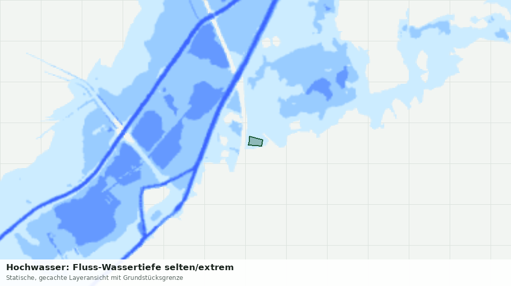 Statische Kartenansicht: Hochwasser: Fluss-Wassertiefe selten/extrem