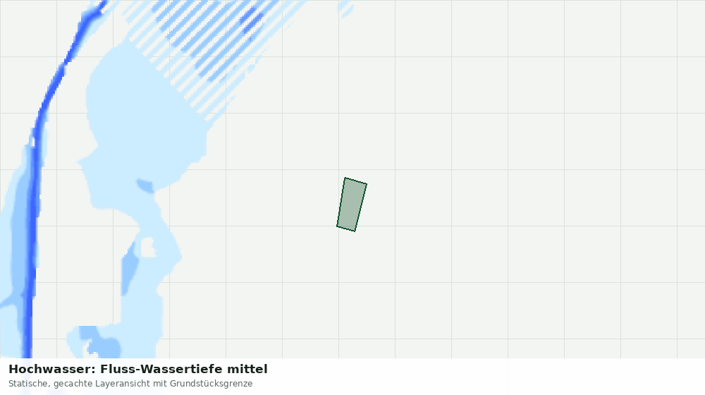 Statische Kartenansicht: Hochwasser: Fluss-Wassertiefe mittel