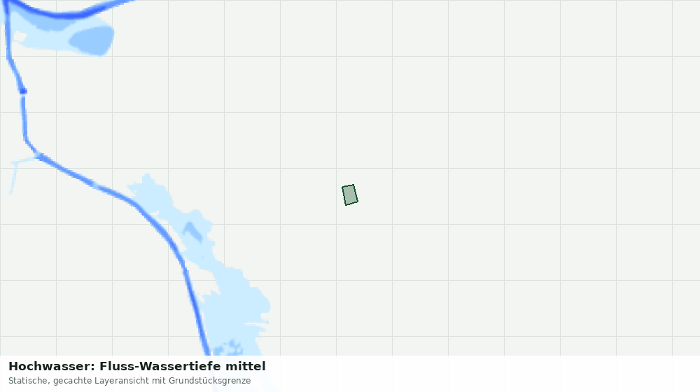 Statische Kartenansicht: Hochwasser: Fluss-Wassertiefe mittel
