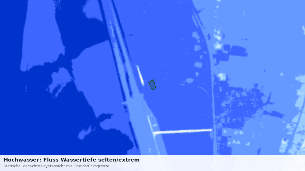 Statische Kartenansicht: Hochwasser: Fluss-Wassertiefe selten/extrem