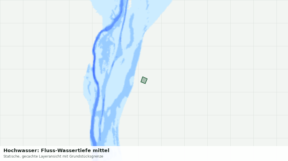 Statische Kartenansicht: Hochwasser: Fluss-Wassertiefe mittel
