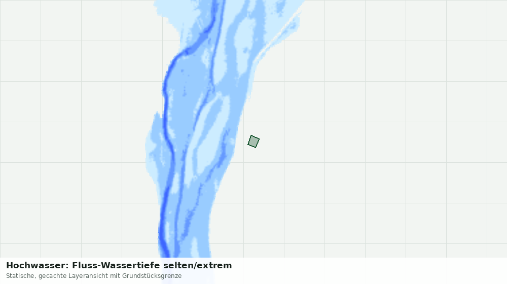 Statische Kartenansicht: Hochwasser: Fluss-Wassertiefe selten/extrem