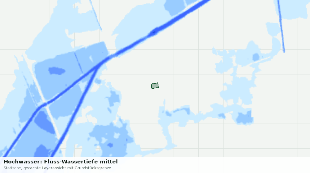 Statische Kartenansicht: Hochwasser: Fluss-Wassertiefe mittel