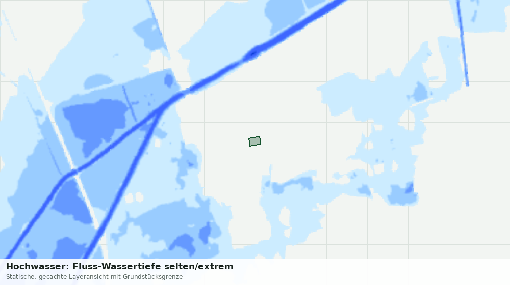 Statische Kartenansicht: Hochwasser: Fluss-Wassertiefe selten/extrem