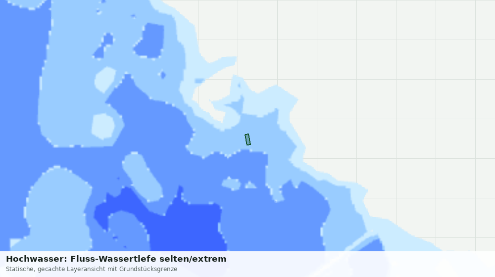 Statische Kartenansicht: Hochwasser: Fluss-Wassertiefe selten/extrem