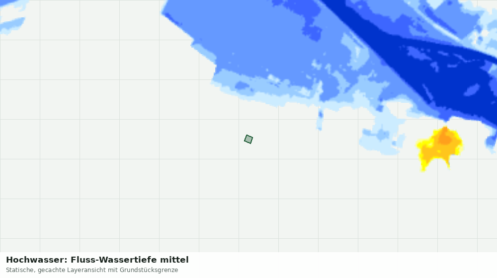 Statische Kartenansicht: Hochwasser: Fluss-Wassertiefe mittel