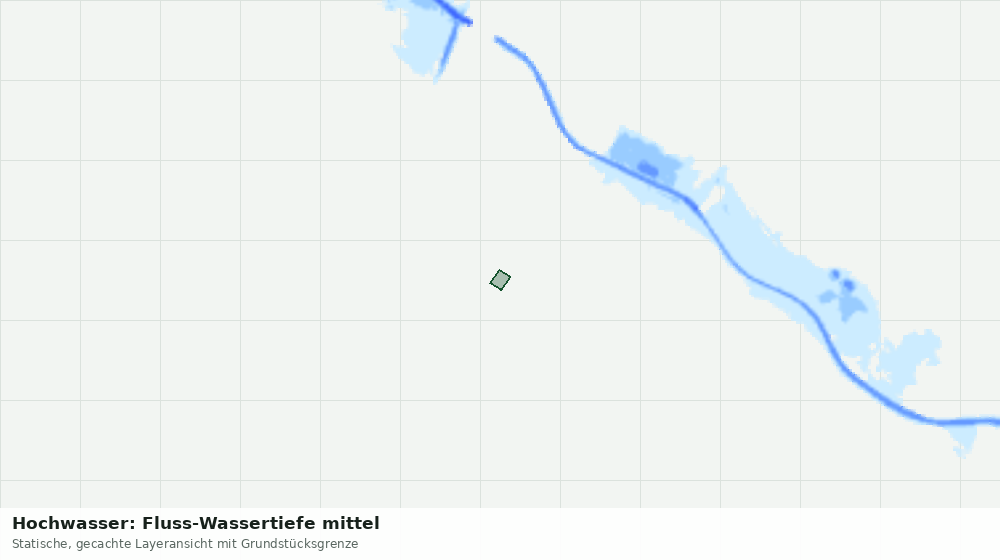 Statische Kartenansicht: Hochwasser: Fluss-Wassertiefe mittel