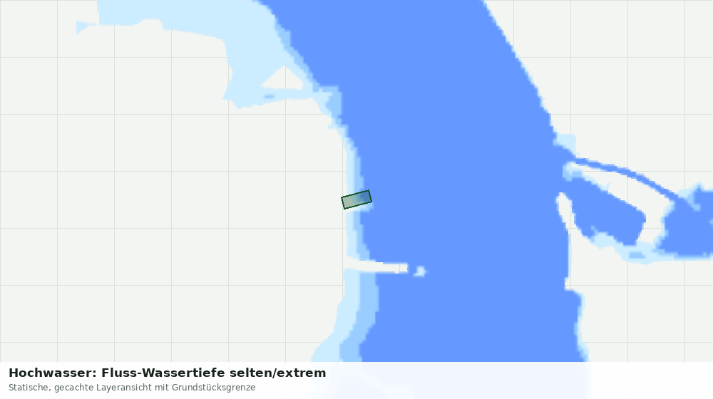 Statische Kartenansicht: Hochwasser: Fluss-Wassertiefe selten/extrem
