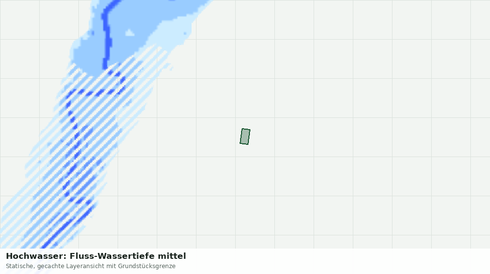 Statische Kartenansicht: Hochwasser: Fluss-Wassertiefe mittel
