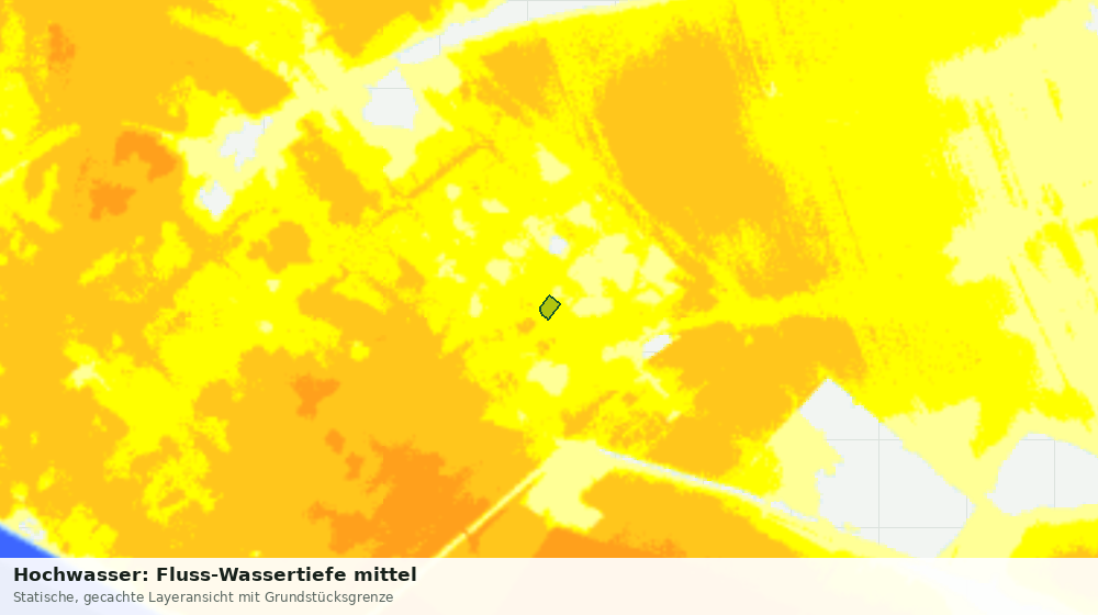 Statische Kartenansicht: Hochwasser: Fluss-Wassertiefe mittel