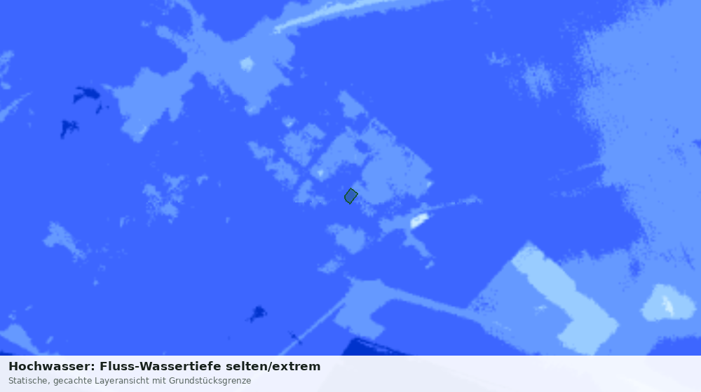 Statische Kartenansicht: Hochwasser: Fluss-Wassertiefe selten/extrem