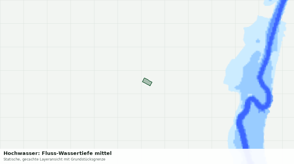 Statische Kartenansicht: Hochwasser: Fluss-Wassertiefe mittel