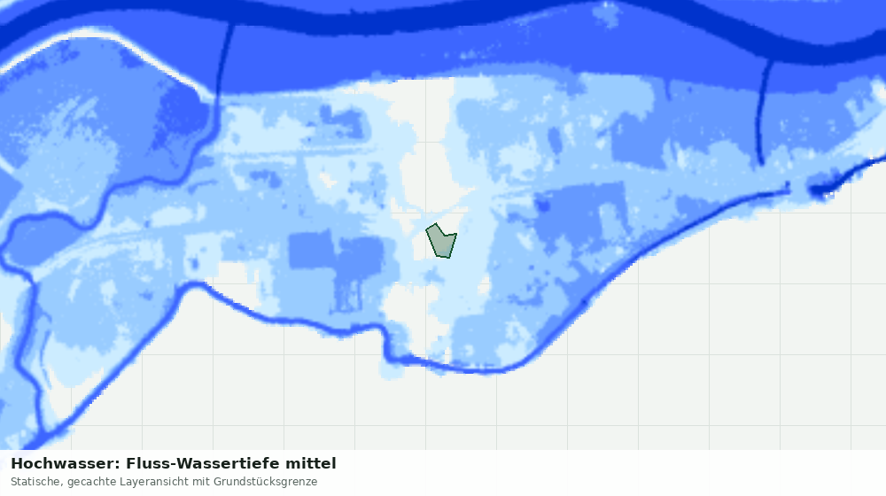 Statische Kartenansicht: Hochwasser: Fluss-Wassertiefe mittel