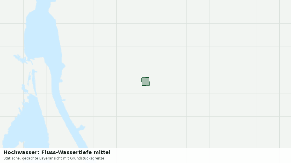 Statische Kartenansicht: Hochwasser: Fluss-Wassertiefe mittel
